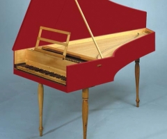 French Harpsichord with two unison choirs, lid, flap and music desk