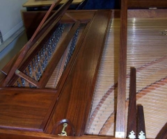 Double Manual French Harpsichord by William Dowd, interior front view