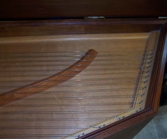 Double Manual French Harpsichord by William Dowd, tail