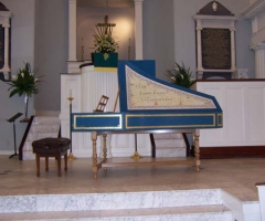 Flemish Double Manual Harpsichord by Anne Acker, At Church 2