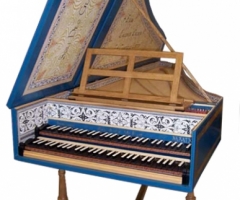 Flemish Double Manual Harpsichord by Anne Acker, 2009