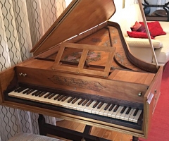Single Manual English Harpsichord after Mahoon by Peter Redstone, front view