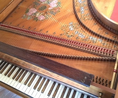 Single Manual English Harpsichord after Mahoon by Peter Redstone, jackrail off