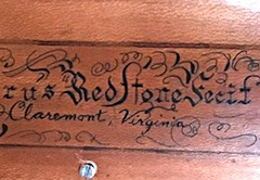 Single Manual English Harpsichord after Mahoon by Peter Redstone, nameboard