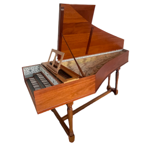 double manual Flemish harpsichord with lid raised